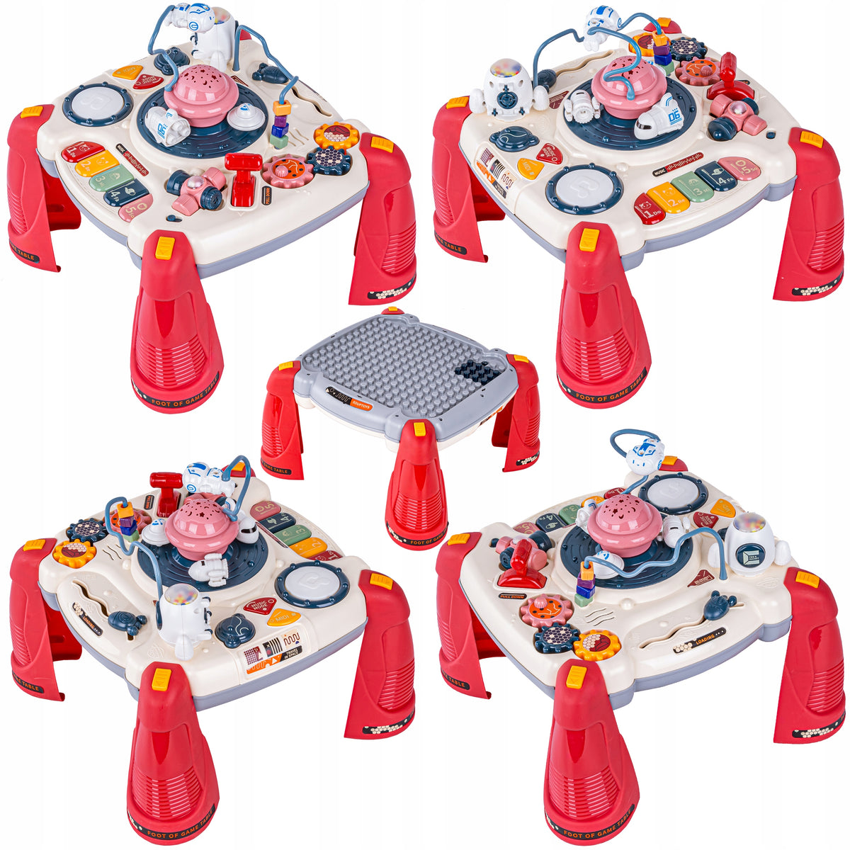 EDUCATIONAL TABLE 2IN1 SPACE Projector Piano RACKET Spaceship Color pink