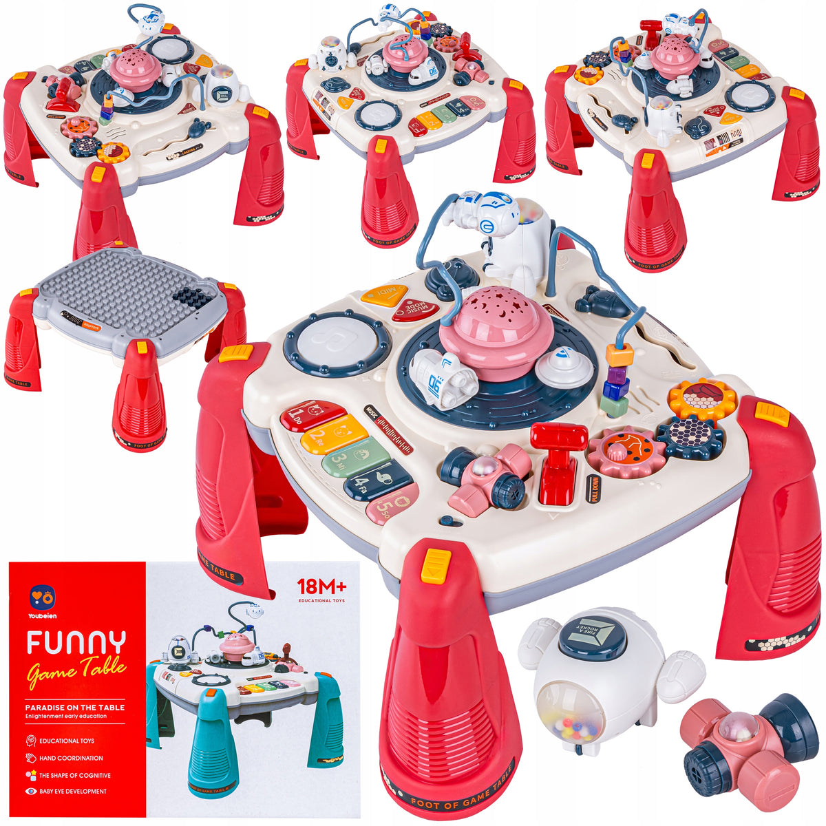 EDUCATIONAL TABLE 2IN1 SPACE Projector Piano RACKET Spaceship
