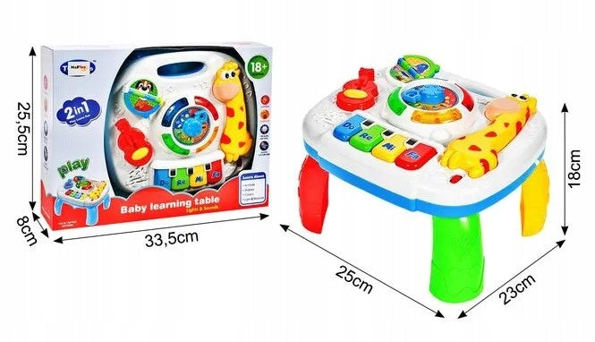 EDUCATIONAL TABLE FOR CHILDREN INTERACTIVE MUSIC PANEL 2IN1 GIRAFFE 18m+ Manufacturer code HN099374