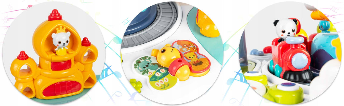 EDUCATIONAL TABLE INTERACTIVE 5in1 BOARD MUSIC PIANO SOLID RICOKIDS Batteries included yes