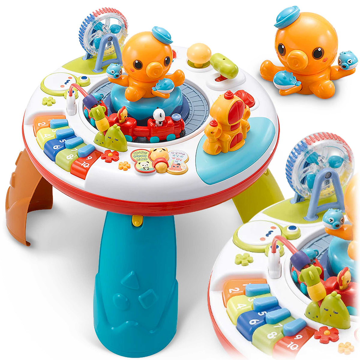 EDUCATIONAL TABLE INTERACTIVE 5in1 BOARD MUSIC PIANO SOLID RICOKIDS