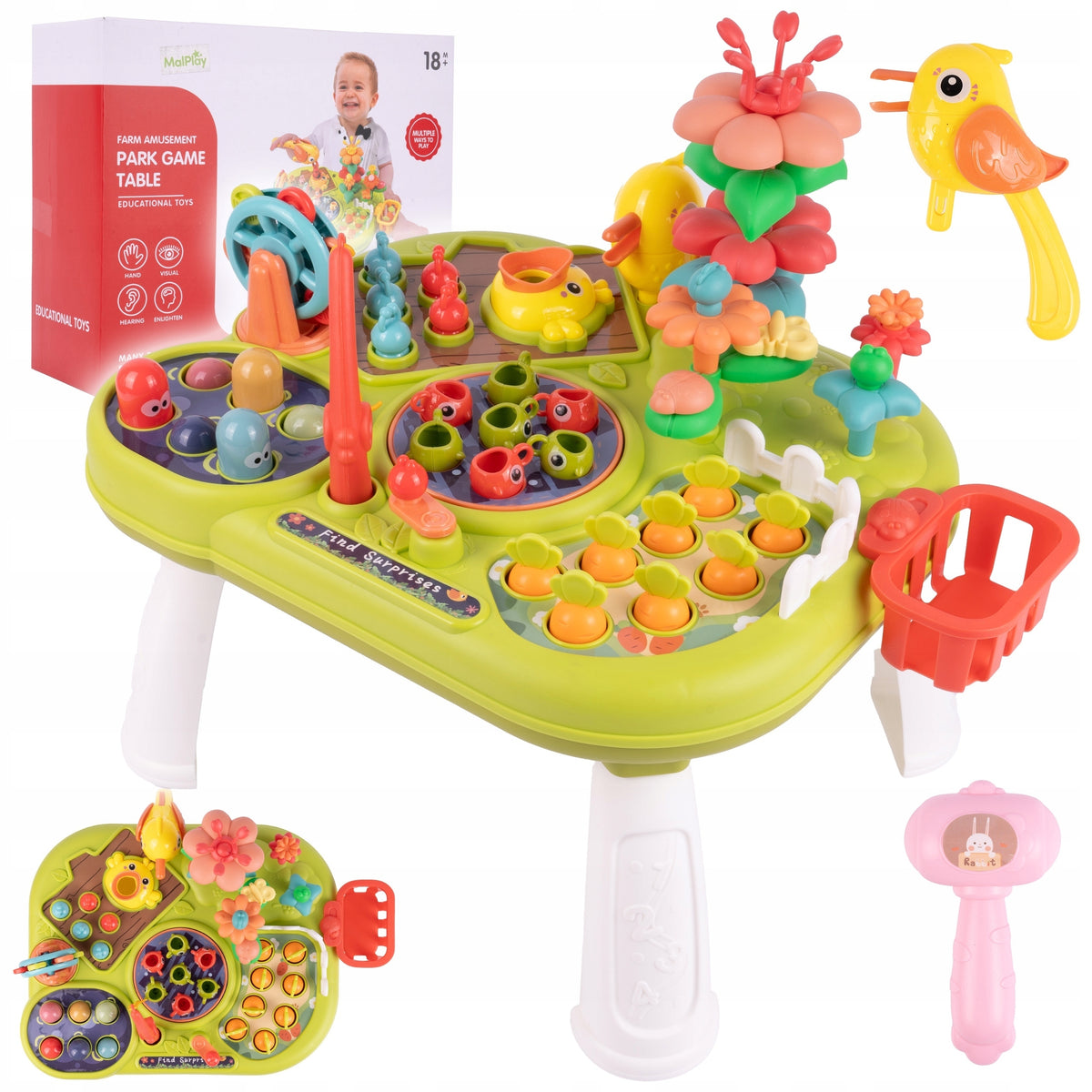 EDUCATIONAL TABLE INTERACTIVE FOR CHILDREN HAMMER ROD CARROT FISH Manufacturer code YL256