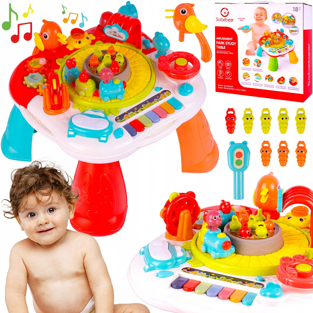 EDUCATIONAL TABLE INTERACTIVE PIANO CLOTHES FOR CHILDREN TO PLAY