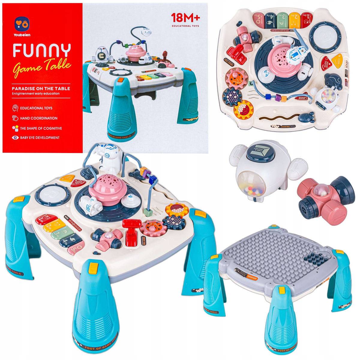 EDUCATIONAL TABLE Interactive Music for Children PROJECTOR Space 2in1