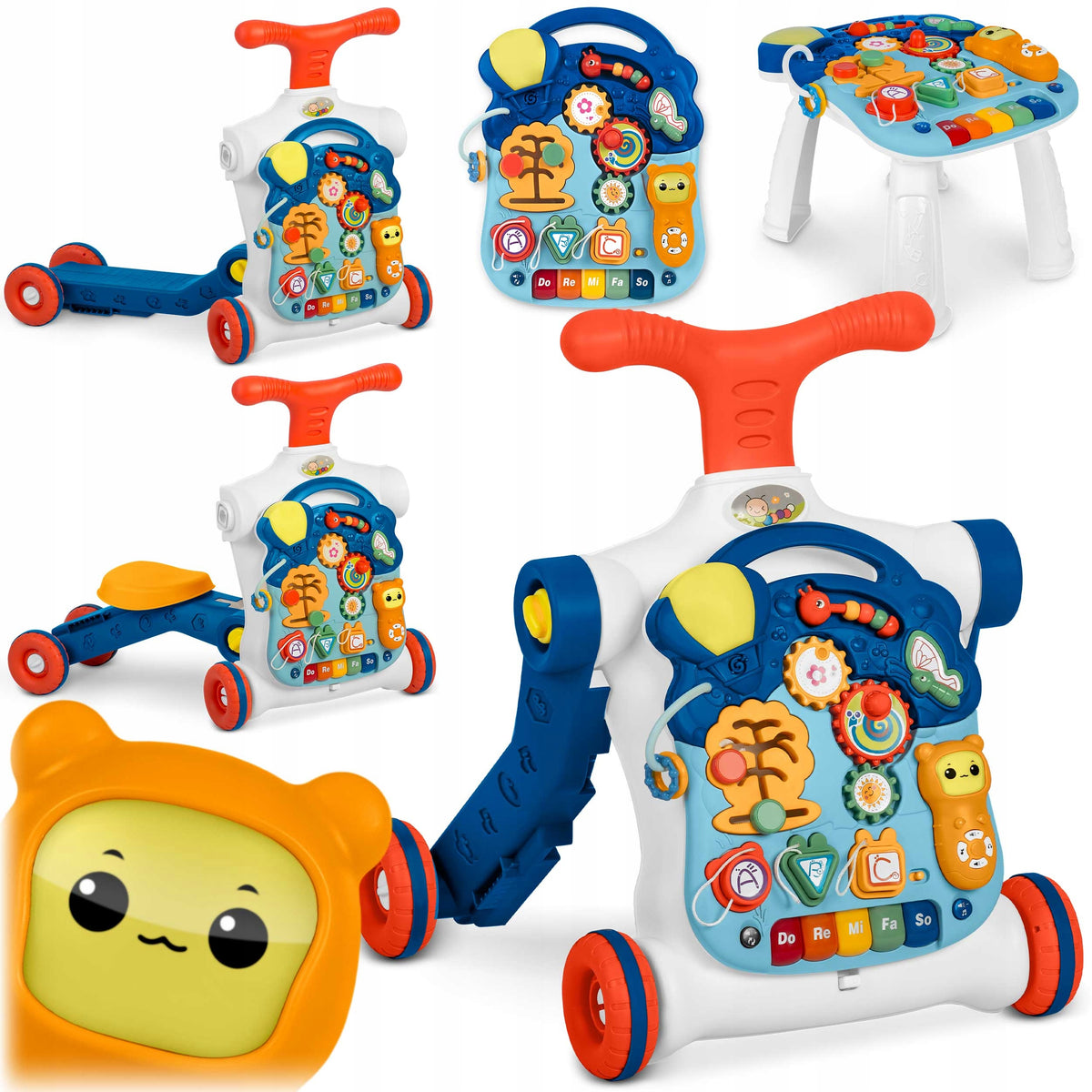 EDUCATIONAL TABLE PUSHER WALKER INTERACTIVE 5IN1