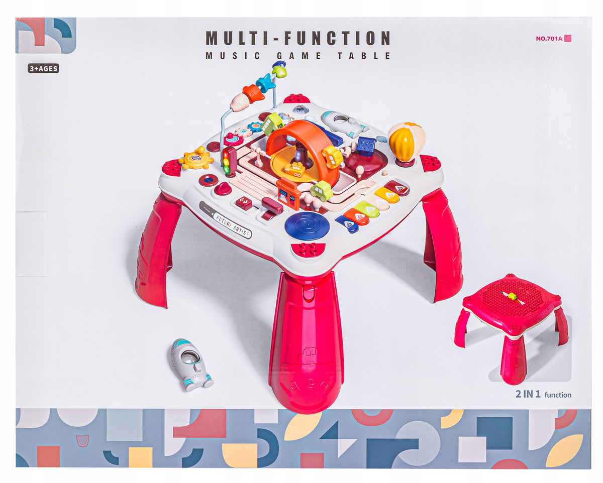 EDUCATIONAL TABLE for children 2in1 VEHICLES PIANO Rocket MELODIES LIGHT Brand ChRLD
