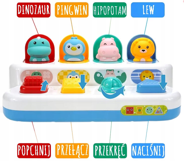 EDUCATIONAL TOY POP-UP COLORFUL ANIMALS INTERACTIVE POP-UP Brand LEAN Toys