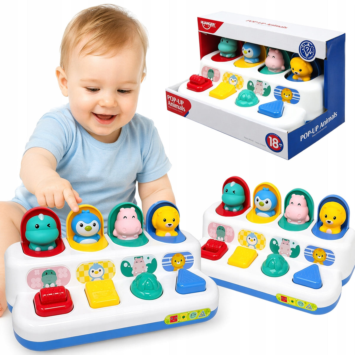 EDUCATIONAL TOY POP-UP COLORFUL ANIMALS INTERACTIVE POP-UP