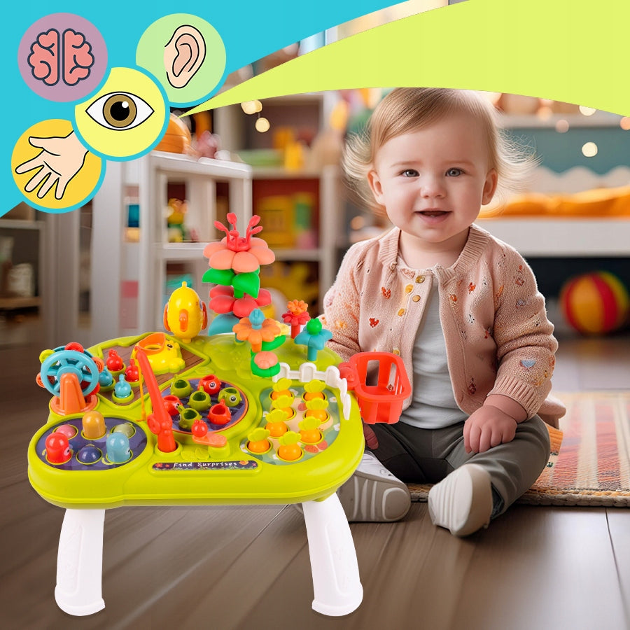 EDUCATIONAL Table Arcade Game Fishing Worm Beating 4in1 Brand Stator