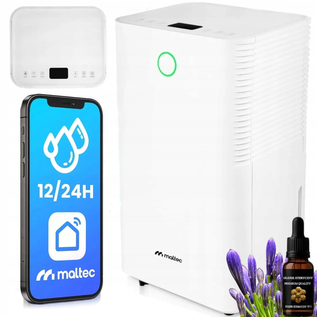 EFFICIENT DEHUMIDIFIER MOISTURE ABSORBER QUIET WiFi TIMER 12L/24H