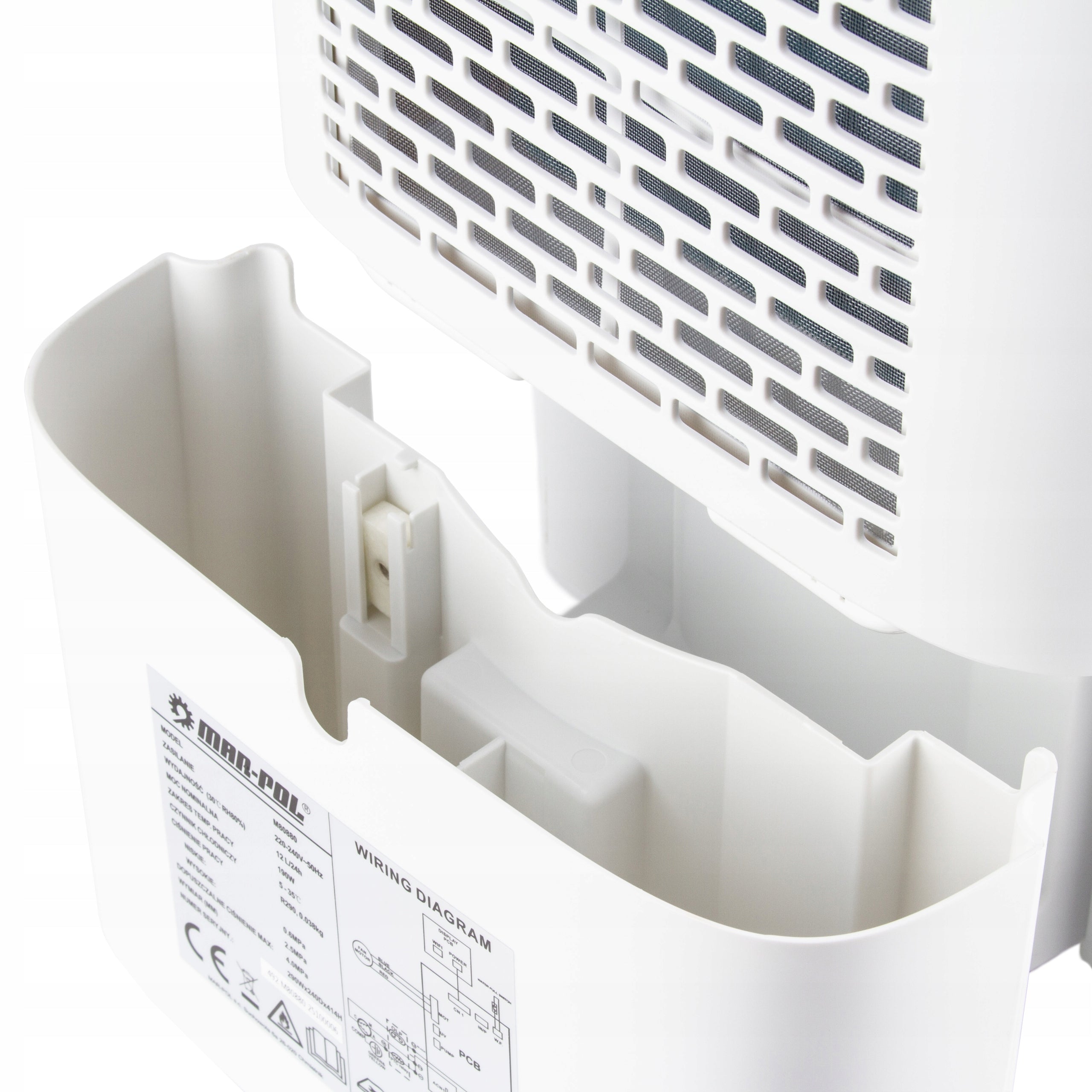 EFFICIENT DEHUMIDIFIER MOISTURE ABSORBER SILENT TIMER 12L/ MAR-POL Manufacturer code M80880