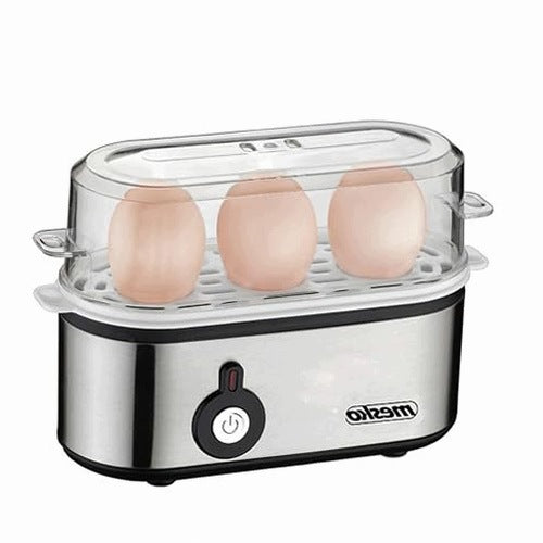 EGG BOILER FOR 3 EGGS MESKO 210W CHOICE OF COOKING DEGREE SILVER METAL