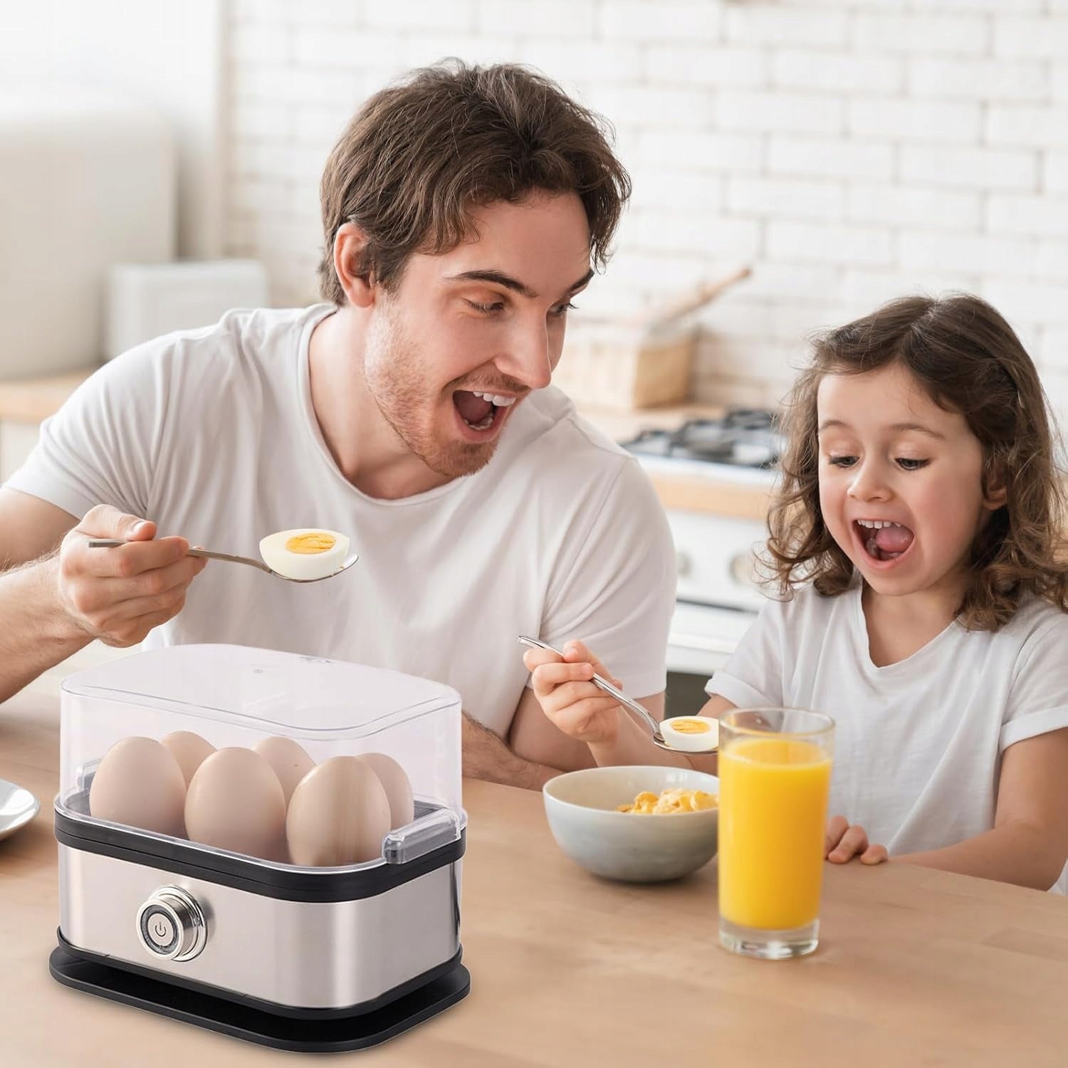 EGG COOKER 6 EGGS 3 DEGREES HARDNESS LEVEL AUTOMATIC TIMER 200W Brand no brand