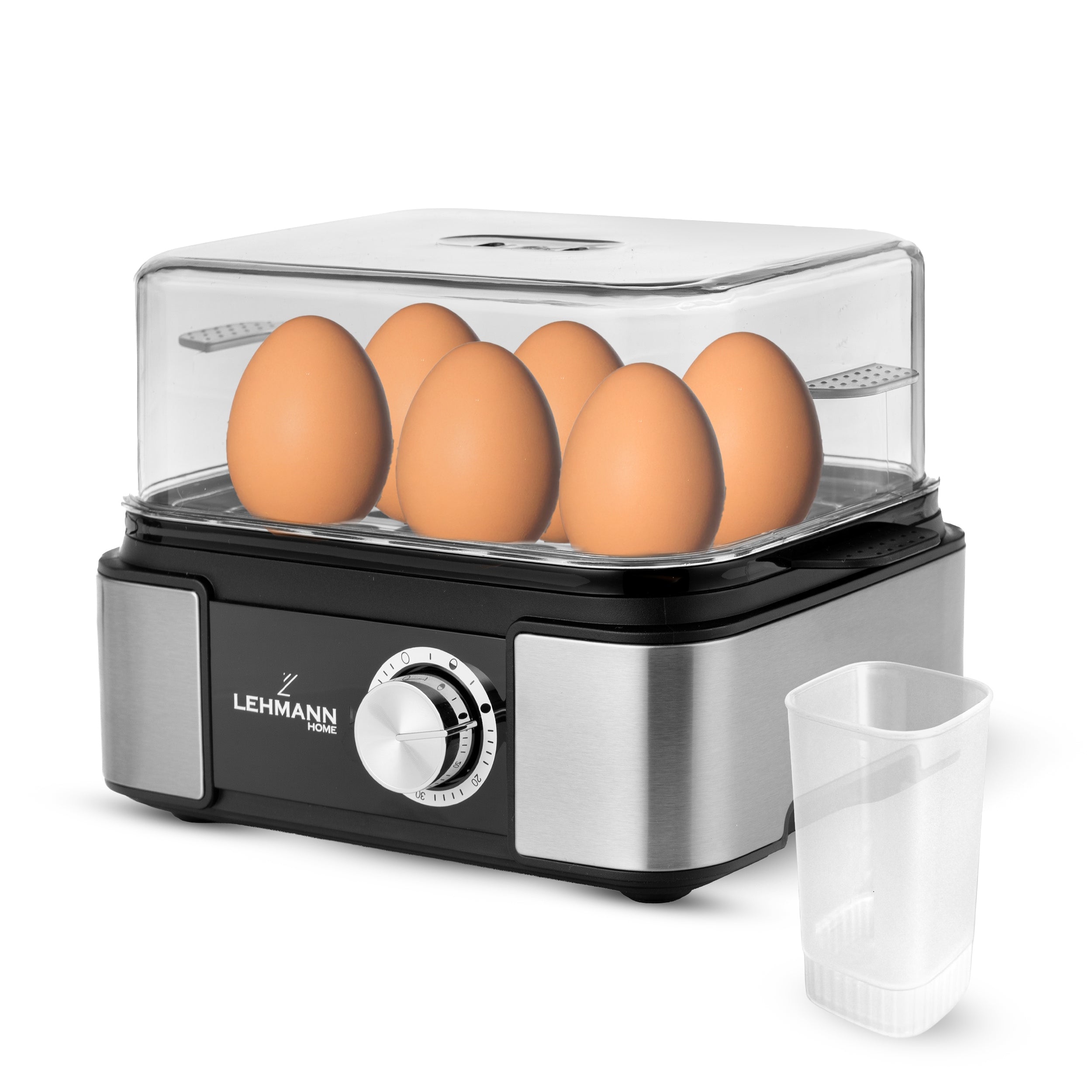EGG COOKER 6 EGGS STEAMER SOUND SIGNAL COOKER LEHMANN 6X Packaging status original