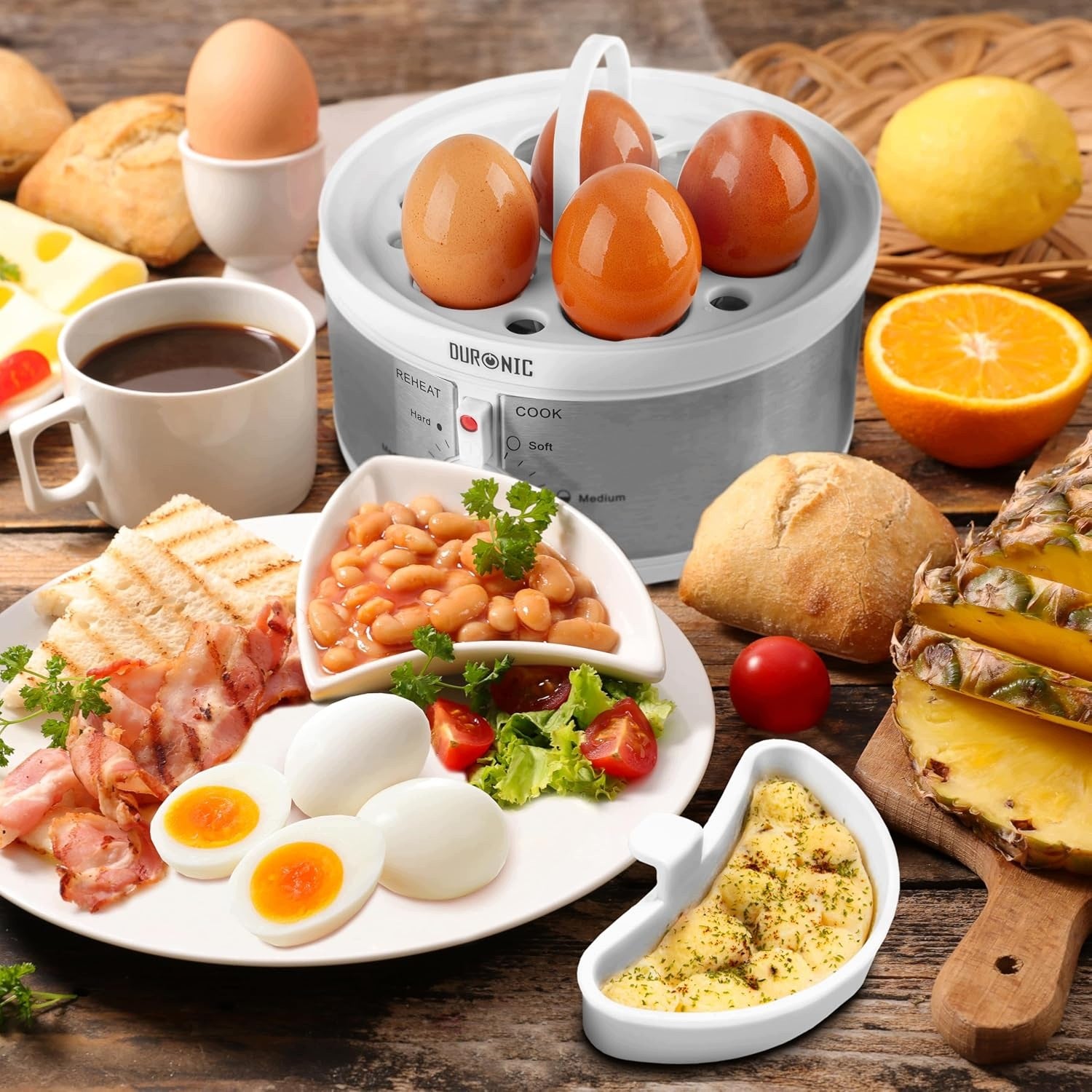 EGG COOKER 7 EGGS TIMER AUTOMATIC 350W LANCET Brand no brand