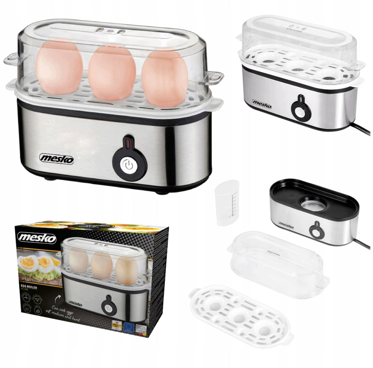 EGG COOKER AUTOMATIC EGG COOKER 3 PCS ELECTRIC MESKO Packaging status original