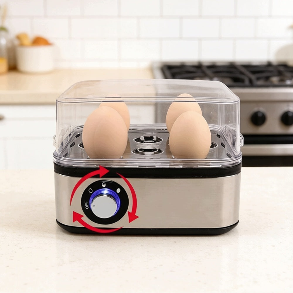 EGG COOKER FOR 8 EGGS EGG COOKER TIMER 500W Dominant color beige/brown