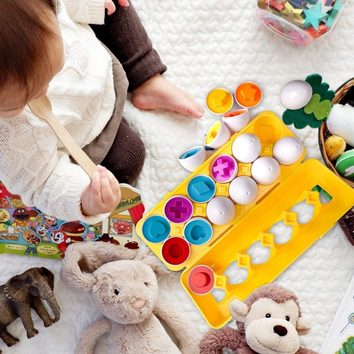 EGG PUZZLE MATCH SHAPE COLOR EGG MOLD SORTER FOR KIDS Manufacturer code 5904326948426