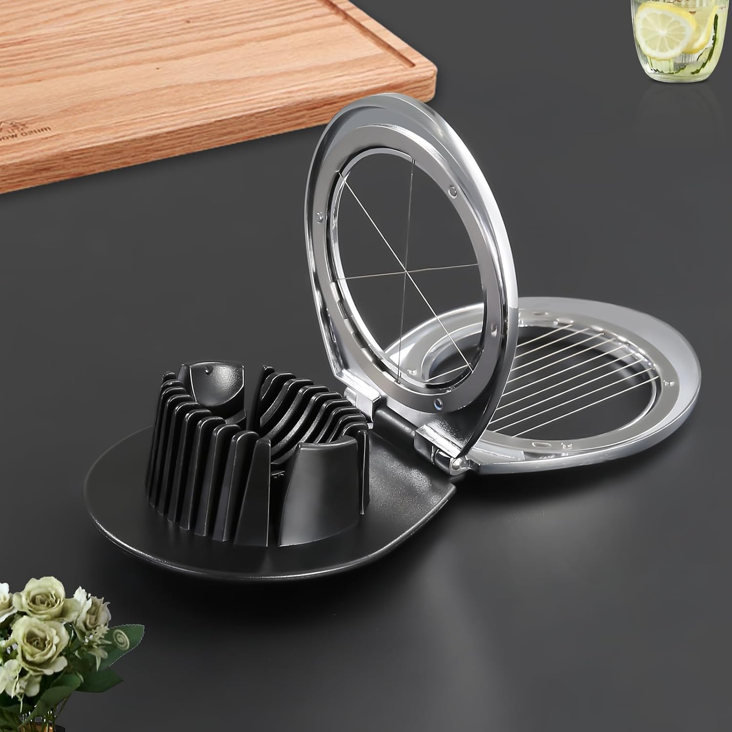 EGG SLICER SIMPLE UNIVERSAL TWO TYPES OF CUTTING IDEAL FOR THE KITCHEN Manufacturer code KRAJALNICA DO JAJEK UNIWERSALNA DO KUCHNII