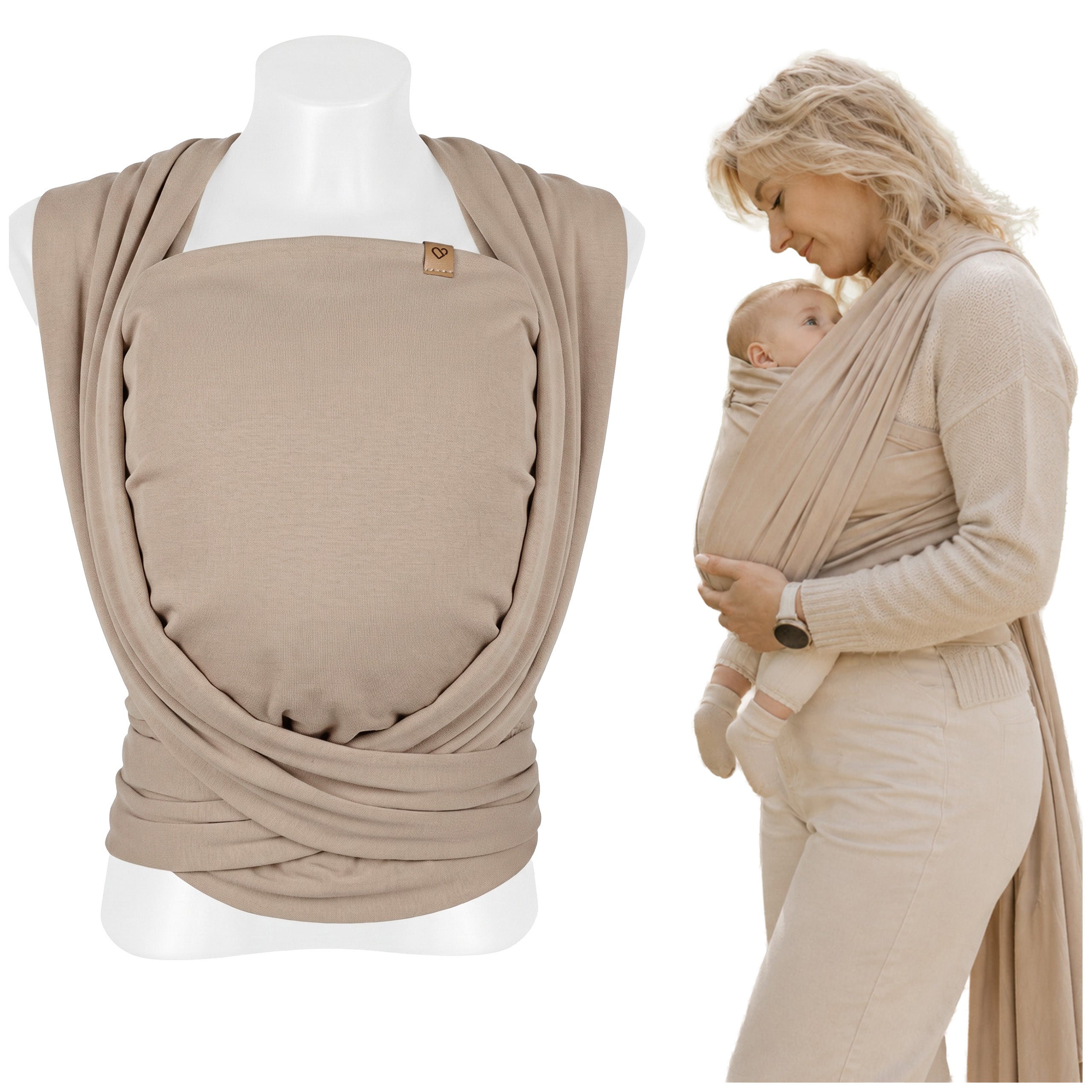 ELASTIC SCARF FOR BABY WEARING COTTON SOFT 55x500cm ZAFFIRO