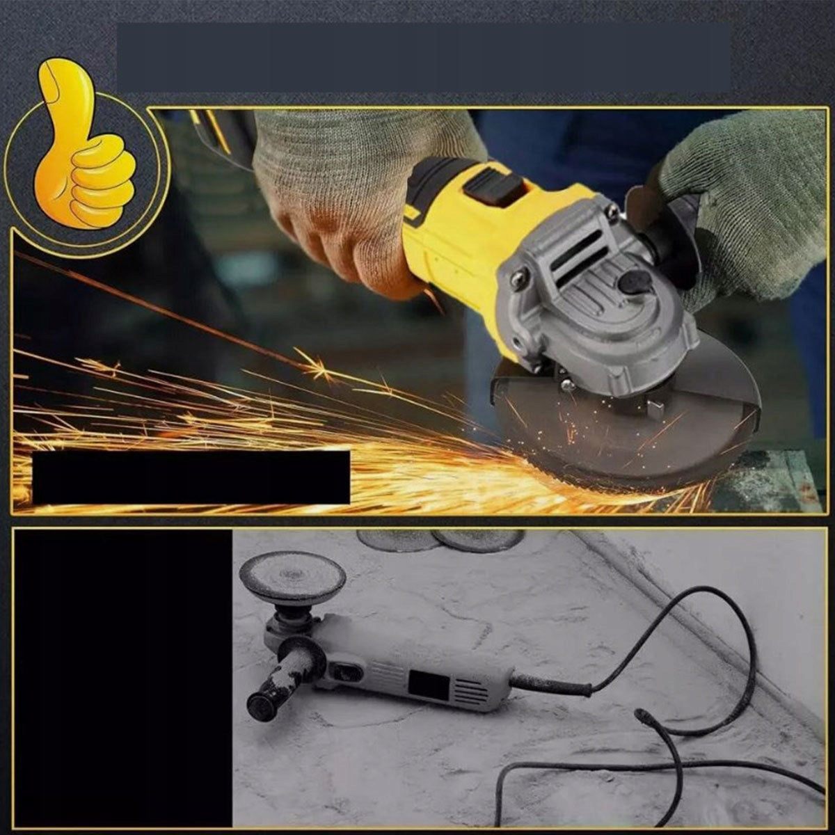 ELECTRIC ANGLE GRINDER 21V STRONG ANGLE GRINDER 125MM FOR DEWALT Power supply type rechargeable battery