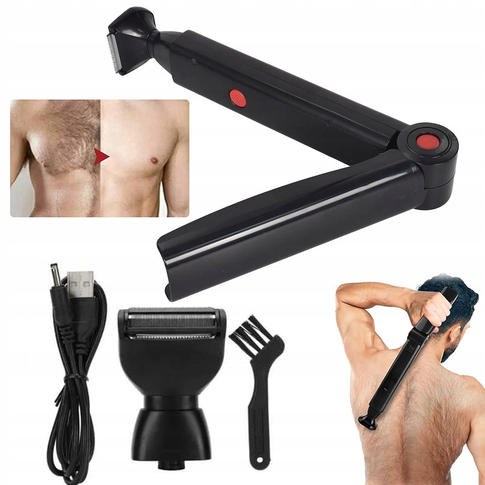 ELECTRIC BACK RAZOR SHAVER TRIMMER HANDLE FOLDING