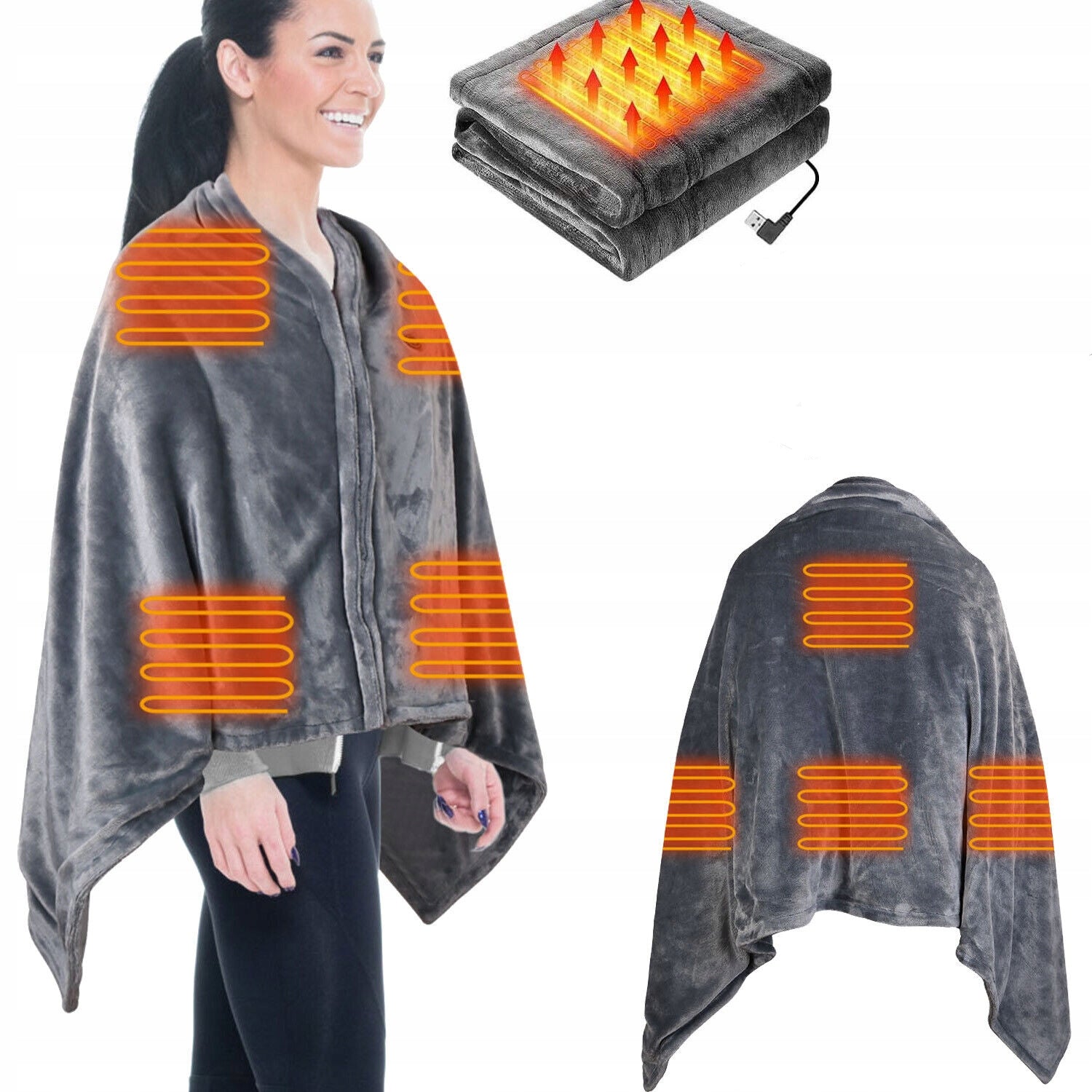 ELECTRIC BLANKET HEATED SOFT WARM USB 7.4V AESTHETIC HEATING MAT