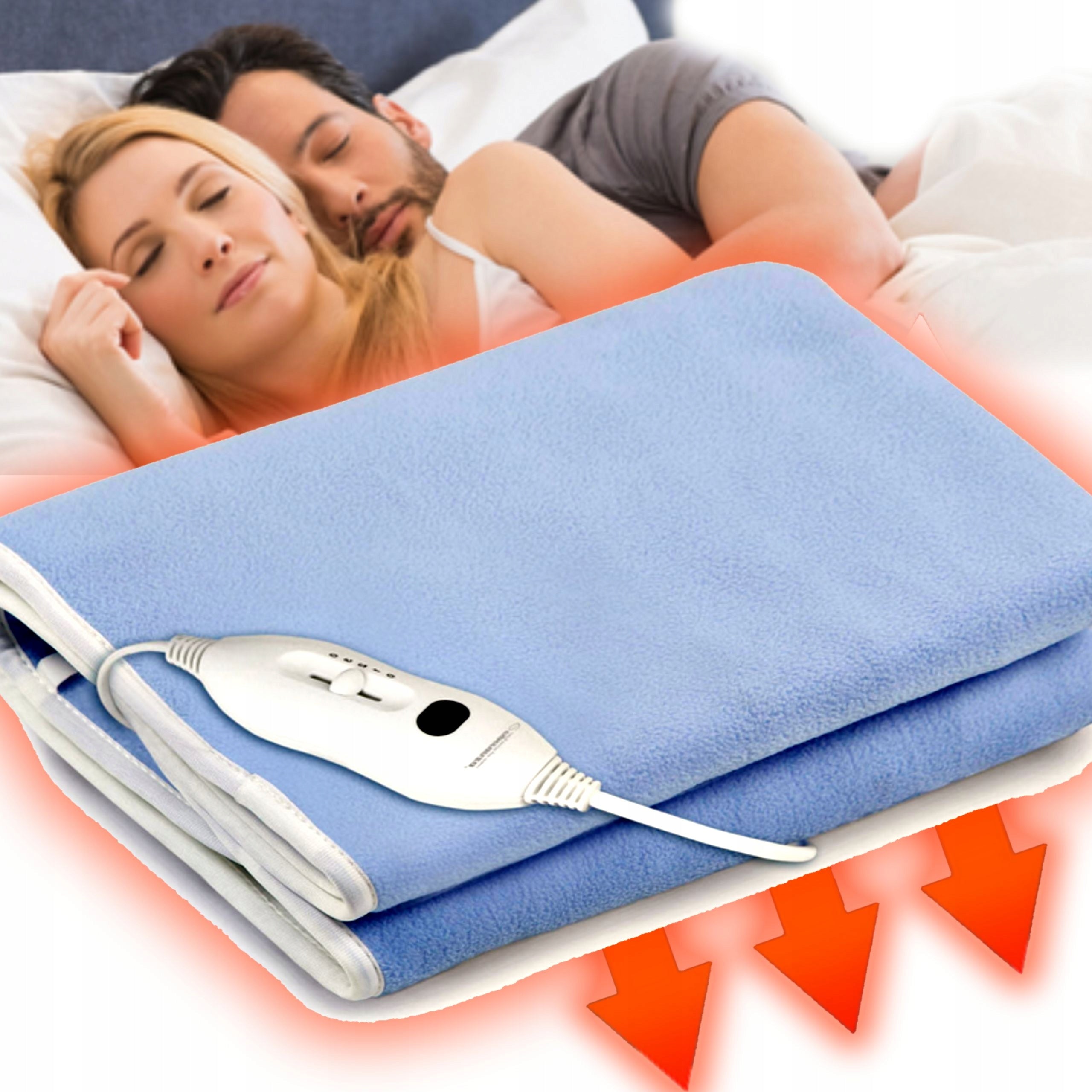 ELECTRIC BLANKET LARGE HEATING MAT HOT WATER BOTTLE FLEECE PILOT ADJUSTMENT