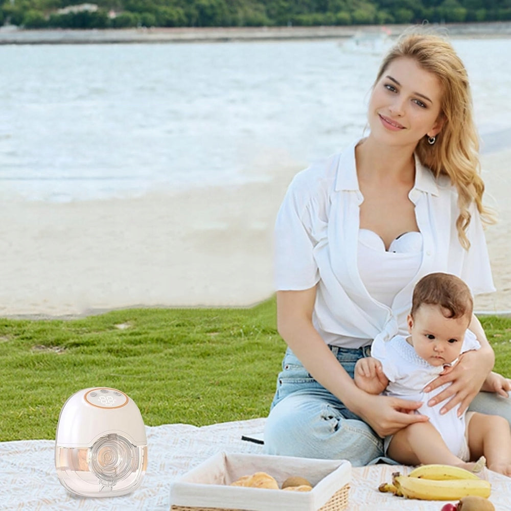 ELECTRIC BREAST PUMP WIRELESS SHELL HANDS-FREE 4 MODES QUIET Medical device no