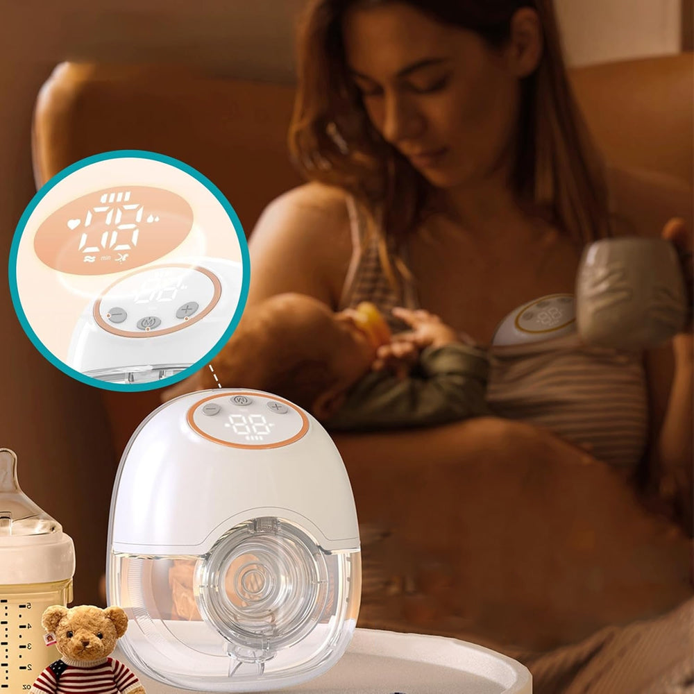 ELECTRIC BREAST PUMP WIRELESS SHELL HANDS-FREE 4 MODES QUIET Packaging status original