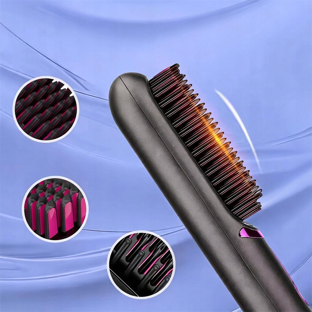 ELECTRIC BRUSH STRAIGHTENING HAIR 4D IONIZATION PTC HAIR PROTECTION Brand Beard Bross