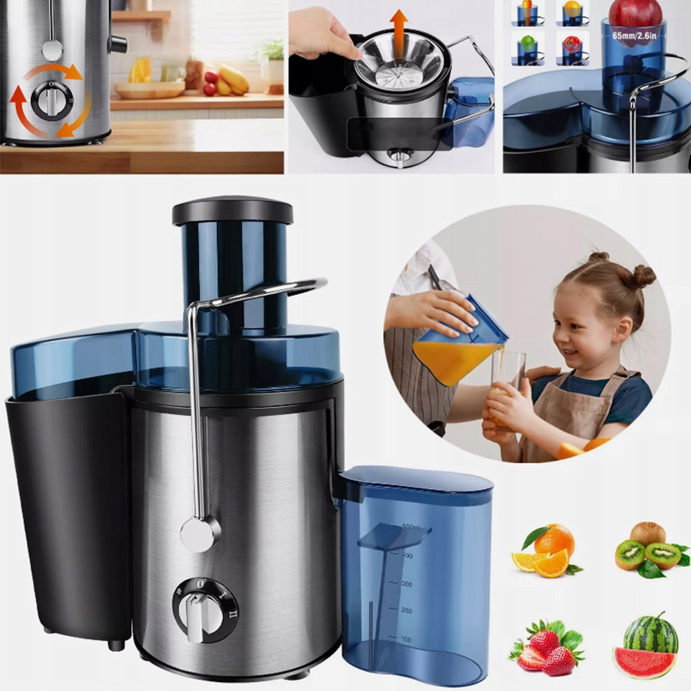ELECTRIC CITRUS JUICER FRUIT JUICES STRONG 500ML TWO SPEEDS Dominant color silver