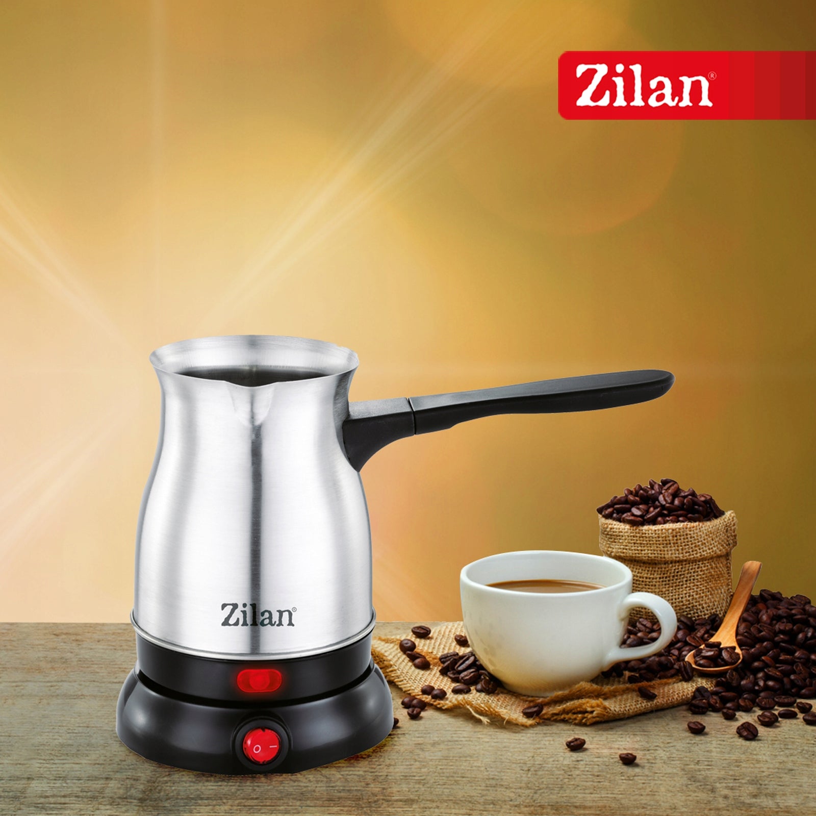 ELECTRIC COFFEE CRUCIBLE IN TURKISH INFUSER 700/500 ML ZILAN Manufacturer code ZLN3628