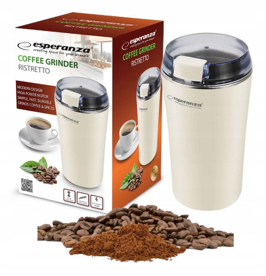 ELECTRIC Coffee Grinder 160W 70g Grains Spice Nuts Steel Packaging status original