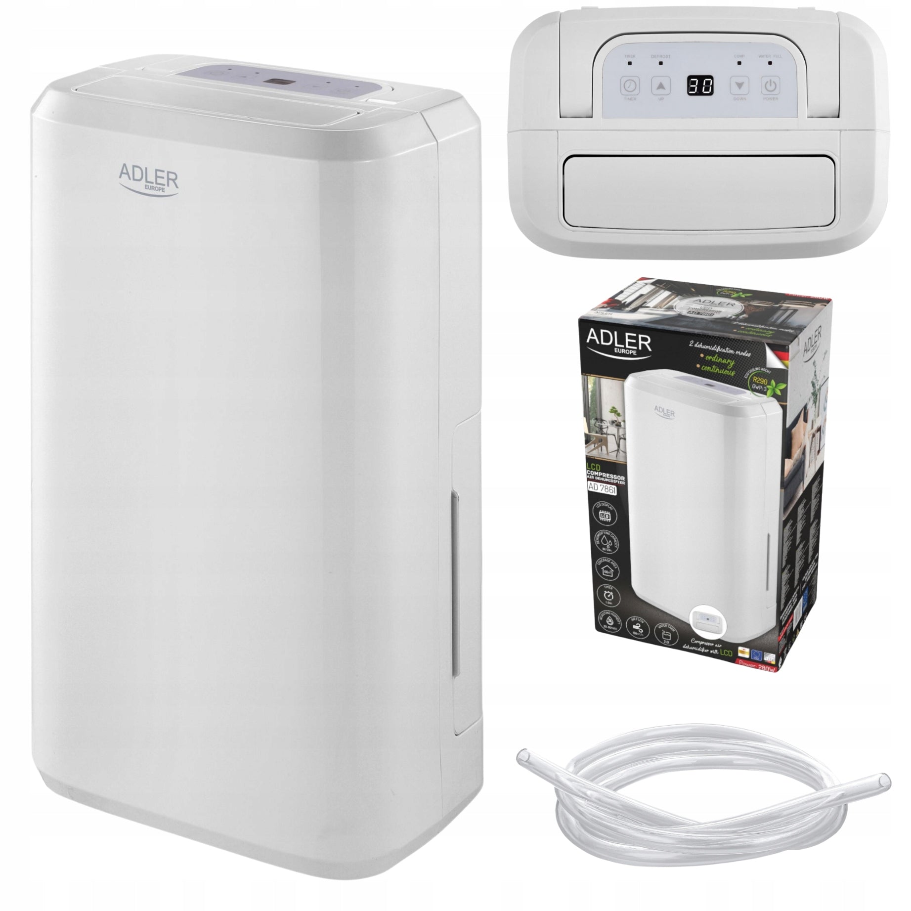 ELECTRIC DEHUMIDIFIER HOUSEHOLD MOISTURE ABSORBER 10L/24h to 24m2