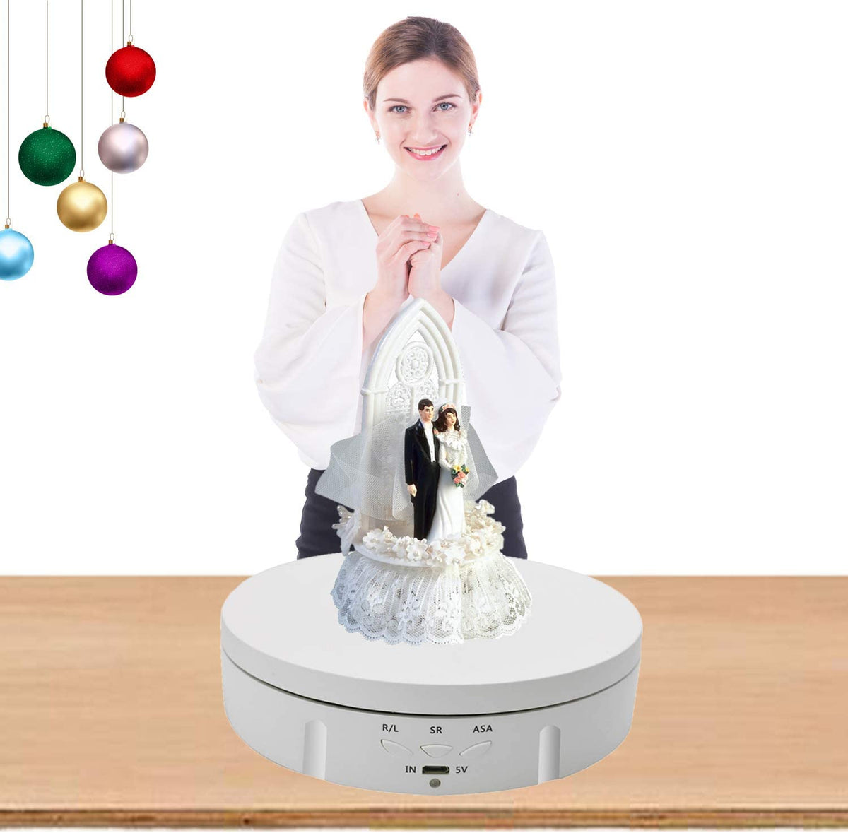 ELECTRIC DISPLAY STAND FOR 360° ROTATING USB TURNTABLE Model Obrotowa Podstawka do Zdjęć