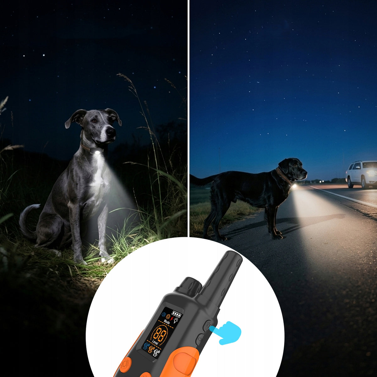 ELECTRIC DOG COLLAR TRAINING TRAINER 1000M WITH REMOTE CONTROL WATERPROOF Manufacturer code OBROŻA ELEKTRYCZNA DLA PSA TRENINGOWA TRESER