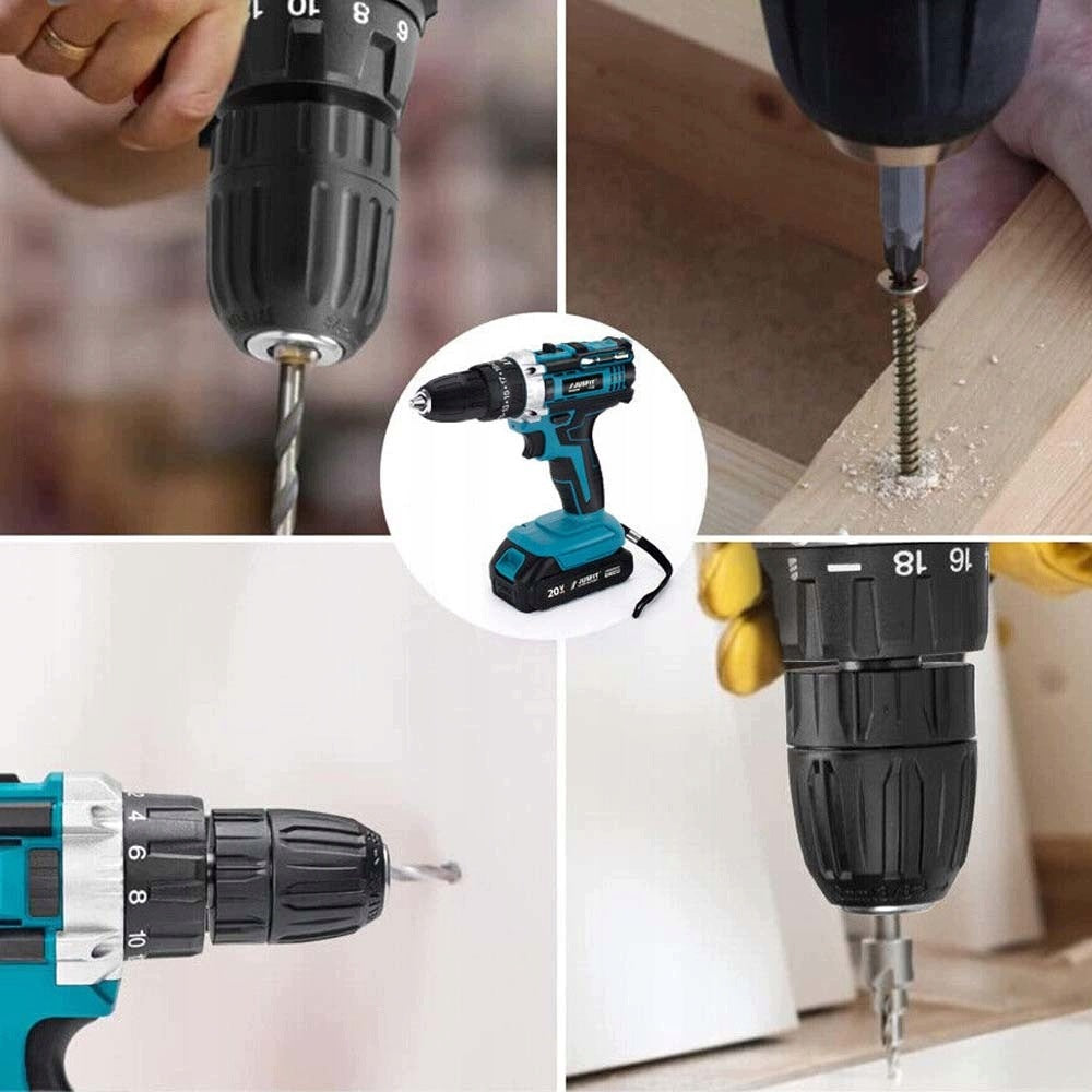 ELECTRIC DRILL WITH LED LIGHT 37 ACCESSORIES WOOD 20MM METAL 10MM Manufacturer code HLXWIERTARKA
