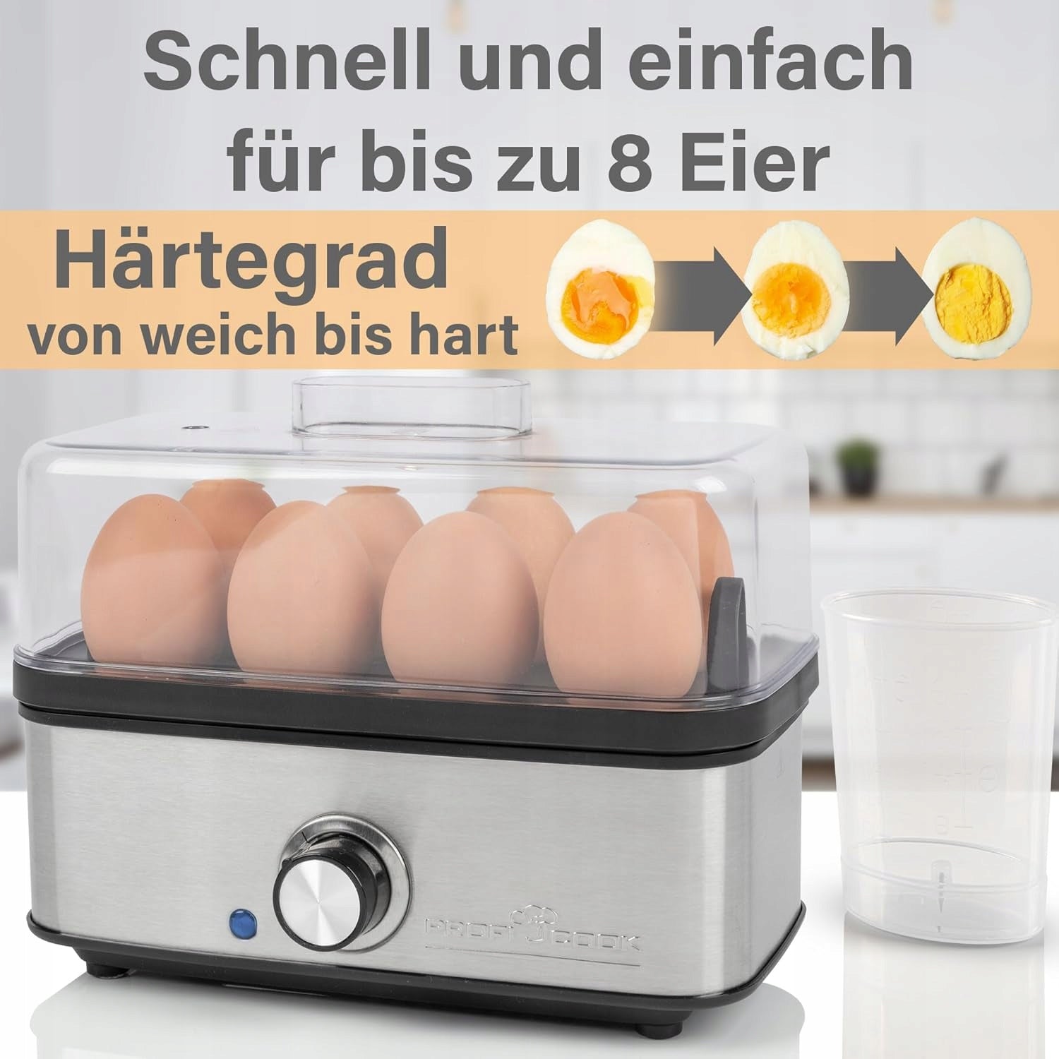 ELECTRIC EGG COOKER 8 EGGS STAINLESS STEEL OMELET FUNCTION 400W Manufacturer code 5903387728299