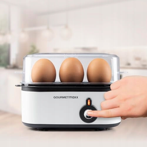 ELECTRIC EGG COOKER FOR 3 EGGS GOURMETMAXX THREE DEGREES OF HARDNESS Dominant color clear