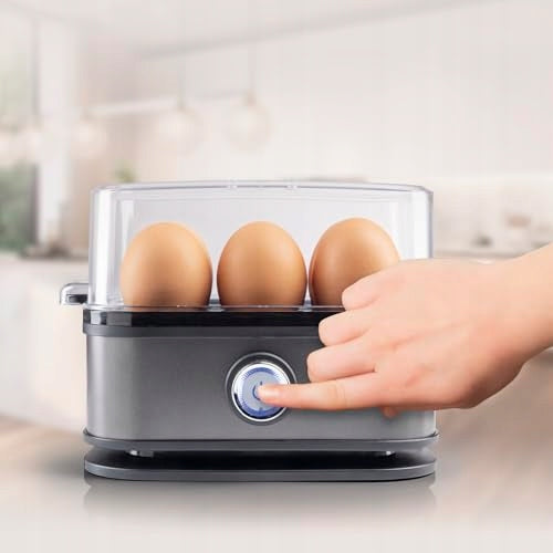 ELECTRIC EGG FOR 6 EGGS WITH PUNCH FOR HOME AND TRAVEL GIFT Dominant color clear