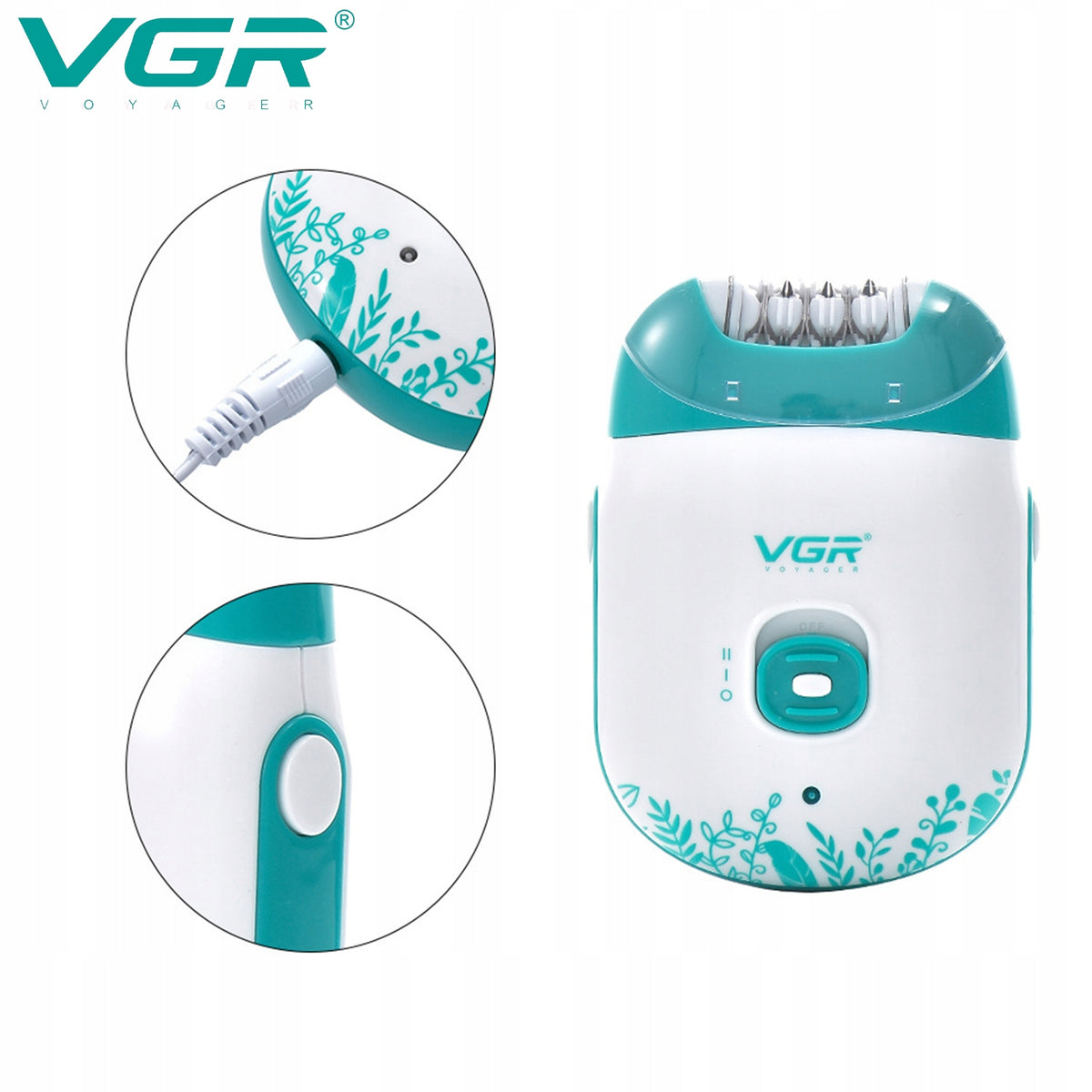 ELECTRIC EPILATOR FOR WOMEN VGR BATTERY FOR BODY SET Brand VGR