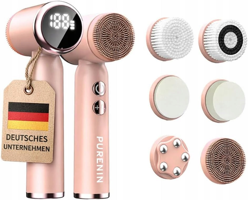 ELECTRIC FACE CLEANING BRUSH SET OF 6 IN 1 WASHER