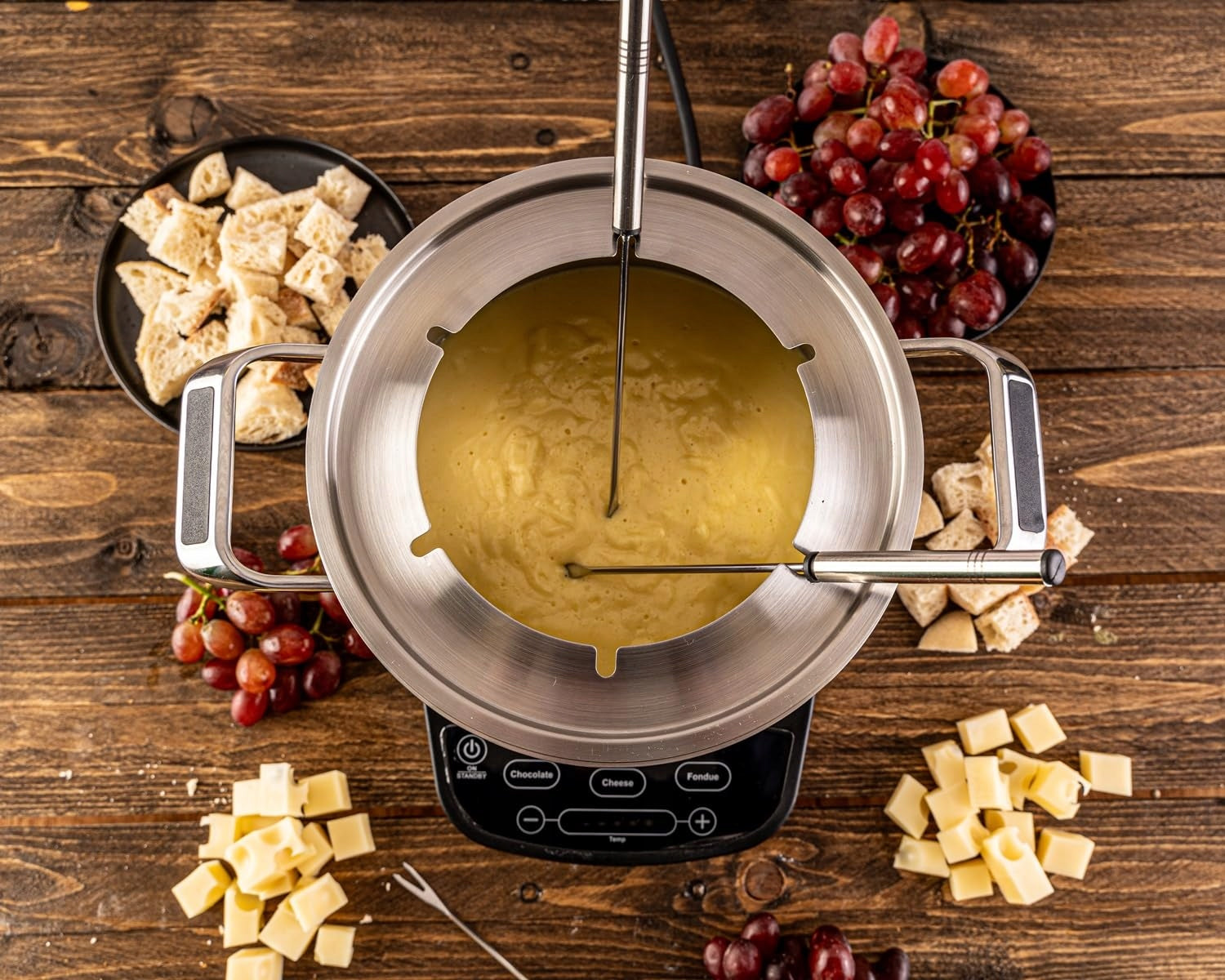 ELECTRIC FONDUE SET STAINLESS STEEL 2.5L 6 FORKS 1200W Series Rommelsbacher