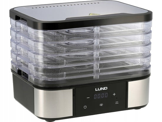ELECTRIC FOOD DRYER 5 TRAYS STAINLESS STEEL POWER 380W 68281 LUND Packaging status original