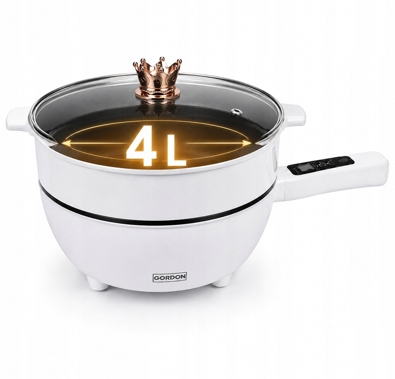 ELECTRIC FRYING PAN POT 4L 230V FOR FRYING COOKING STEWING LID Packaging status original