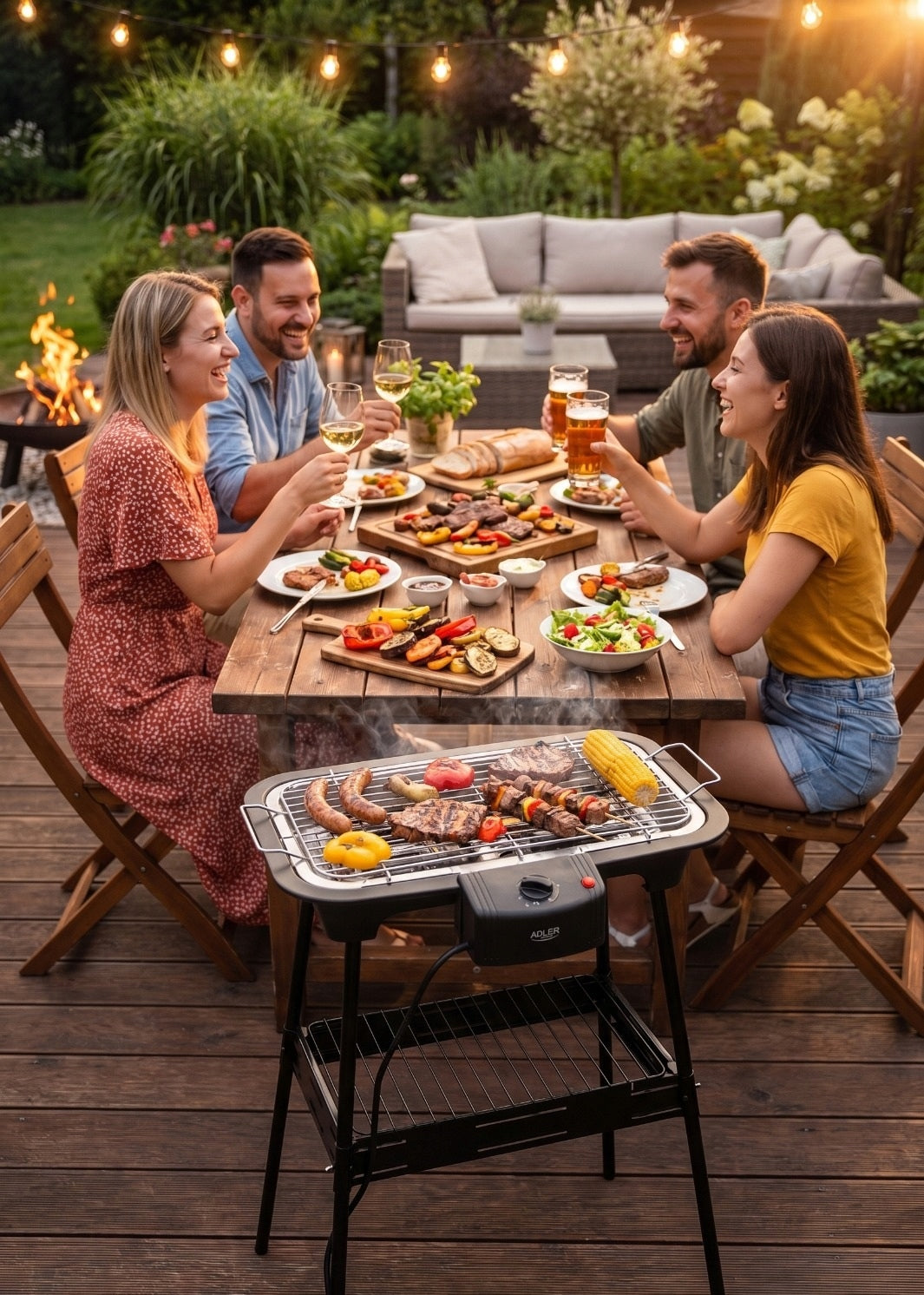 ELECTRIC GARDEN BALCONY STANDING TEMPERATURE CONTROL GRILL 2400W Manufacturer code AD 6602