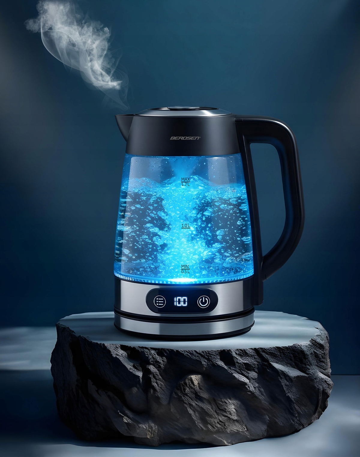 ELECTRIC GLASS KETTLE WITH TEMPERATURE CONTROL 2200W BERDSEN 1,8L Manufacturer code 371500