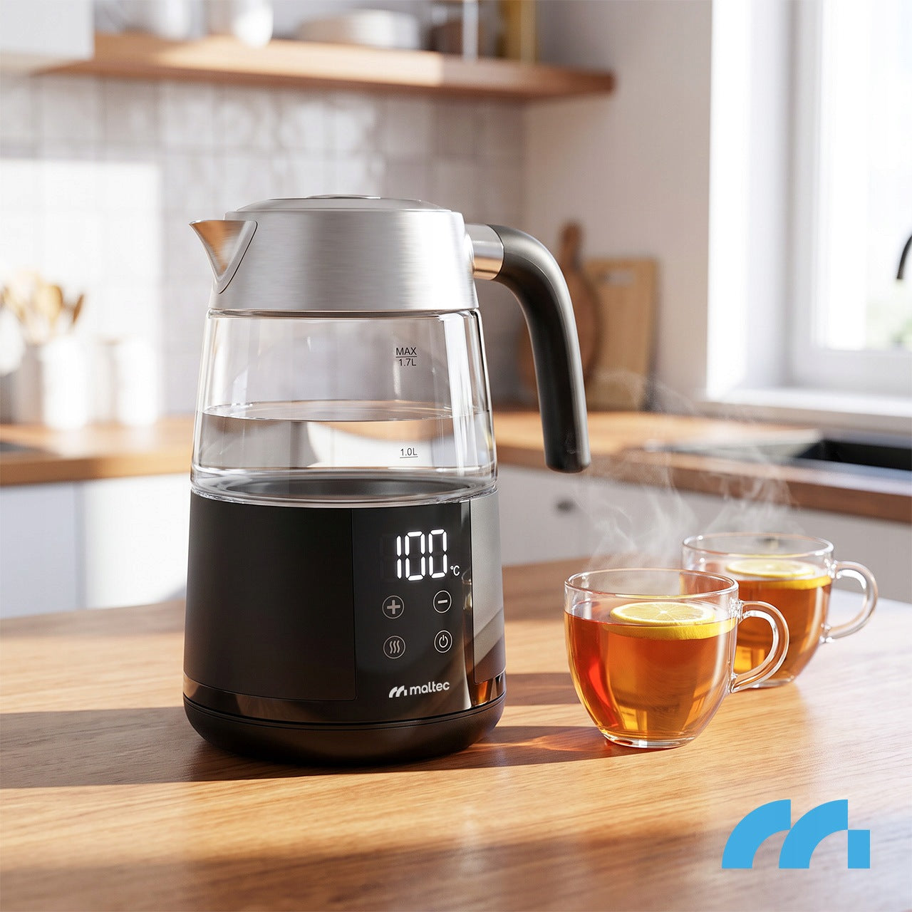 ELECTRIC GLASS KETTLE WITH TEMPERATURE CONTROL KEEP WARM 1,7L 2200W Packaging status original