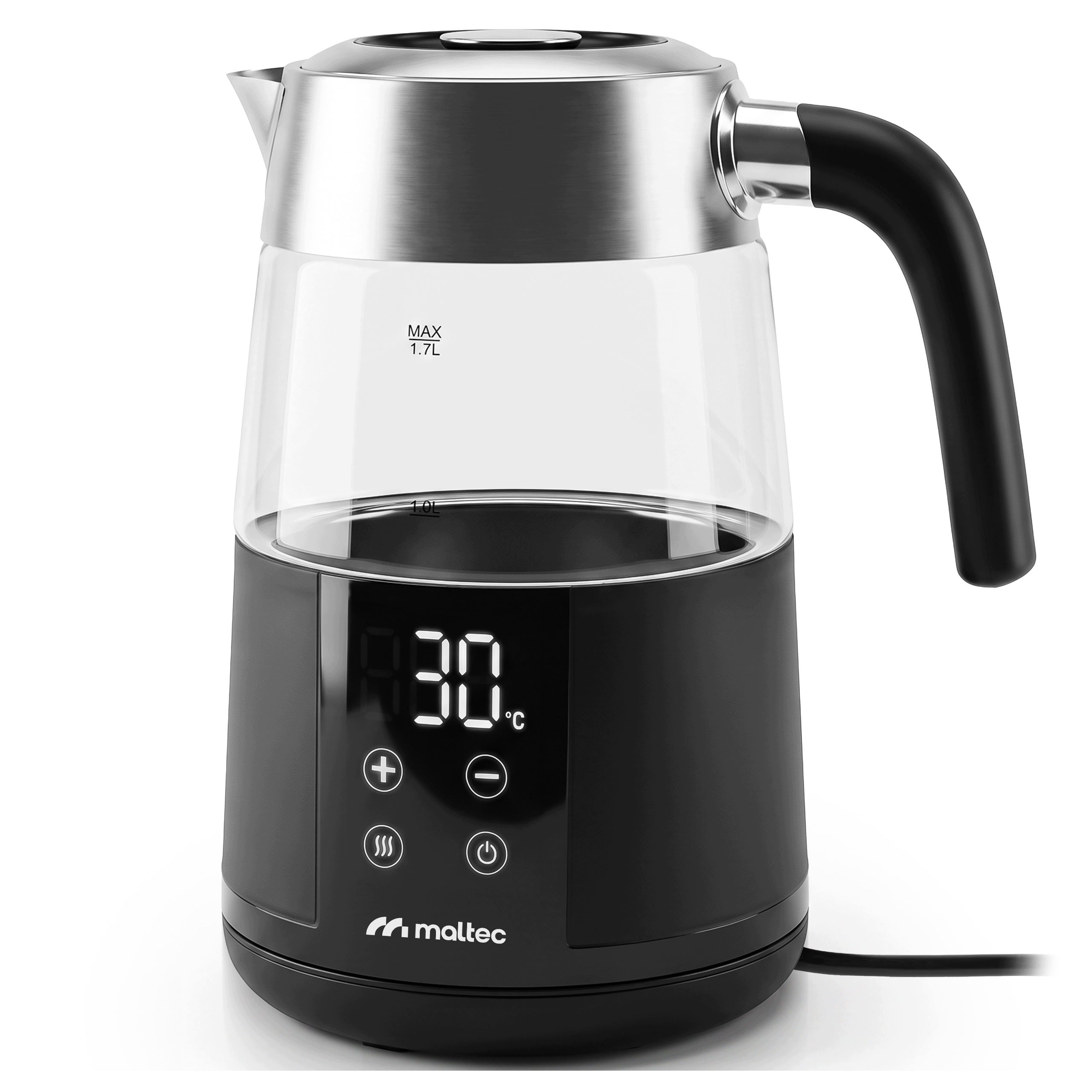 ELECTRIC GLASS KETTLE WITH TEMPERATURE CONTROL KEEP WARM 1,7L 2200W